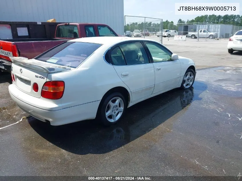 1998 Lexus Gs 400 VIN: JT8BH68X9W0005713 Lot: 40137417