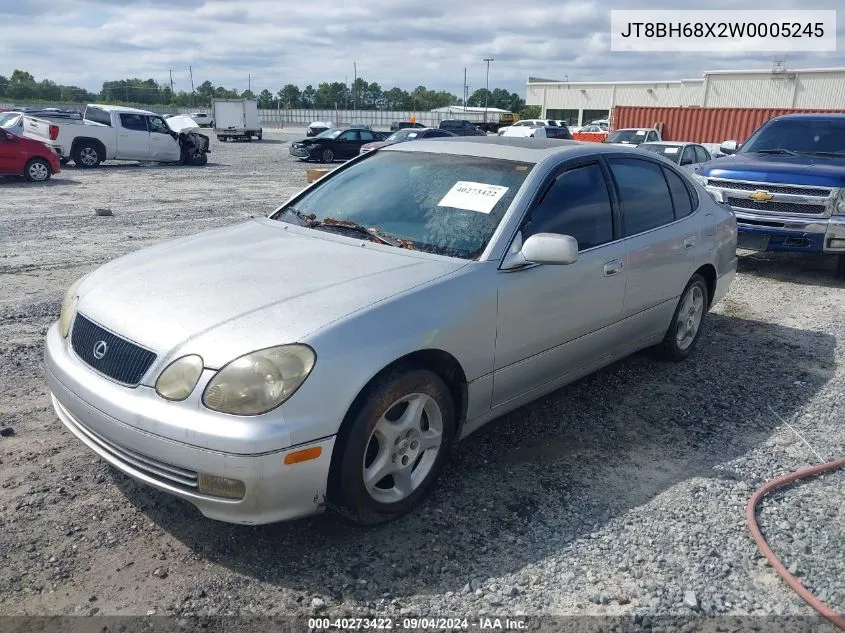 1998 Lexus Gs 400 VIN: JT8BH68X2W0005245 Lot: 40273422