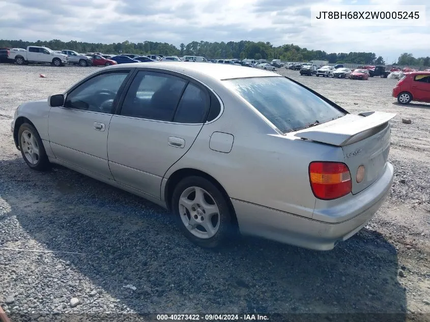 1998 Lexus Gs 400 VIN: JT8BH68X2W0005245 Lot: 40273422