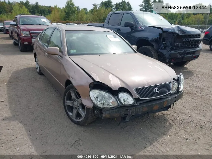 1998 Lexus Gs 400 VIN: JT8BH68X6W0012344 Lot: 40361800