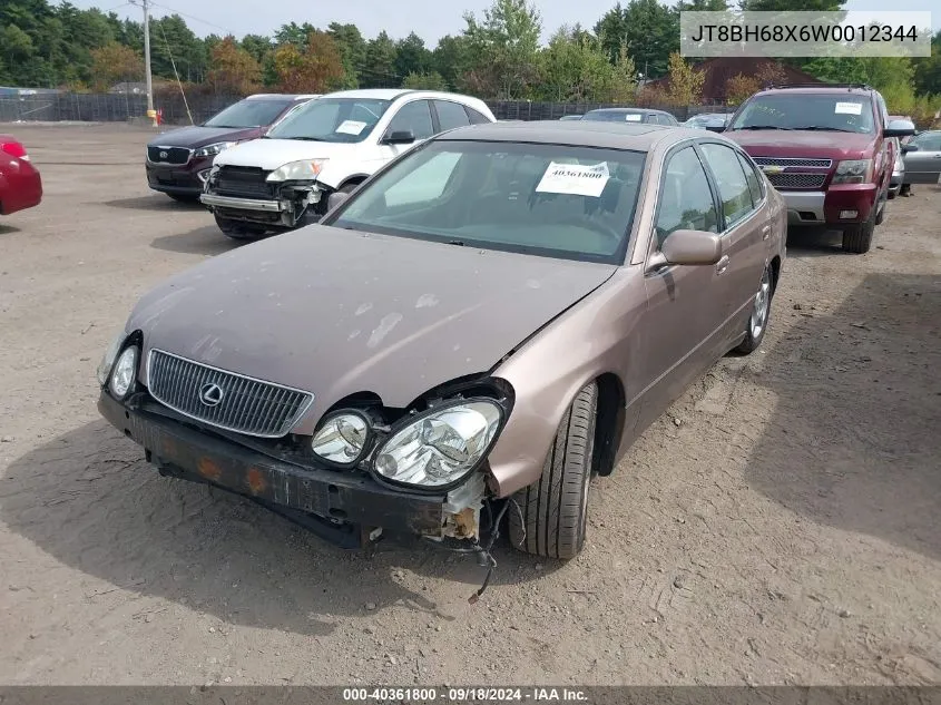 1998 Lexus Gs 400 VIN: JT8BH68X6W0012344 Lot: 40361800