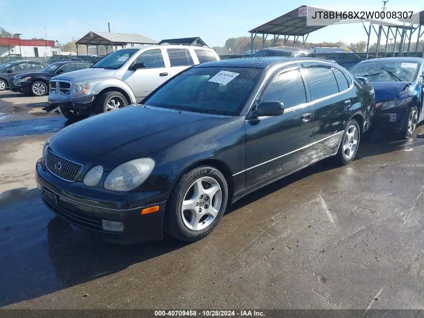 1998 Lexus Gs 400 VIN: JT8BH68X2W0008307 Lot: 40709458