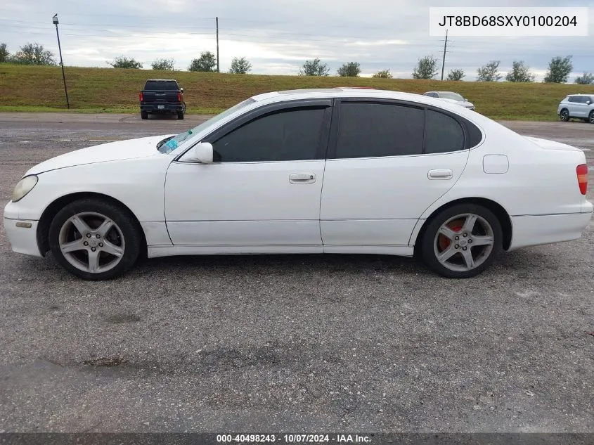 2000 Lexus Gs 300 VIN: JT8BD68SXY0100204 Lot: 40498243