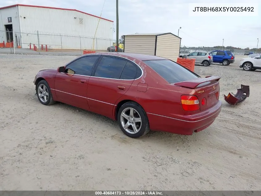 2000 Lexus Gs 400 VIN: JT8BH68X5Y0025492 Lot: 40684173