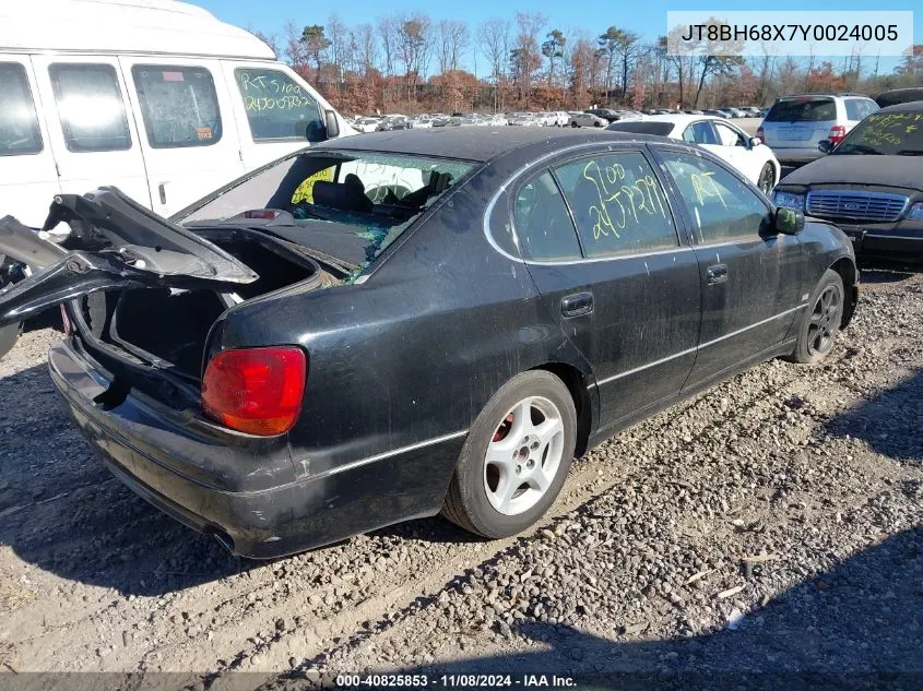 2000 Lexus Gs 400 VIN: JT8BH68X7Y0024005 Lot: 40825853