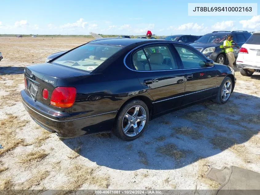 2001 Lexus Gs 430 VIN: JT8BL69S410002163 Lot: 40671081