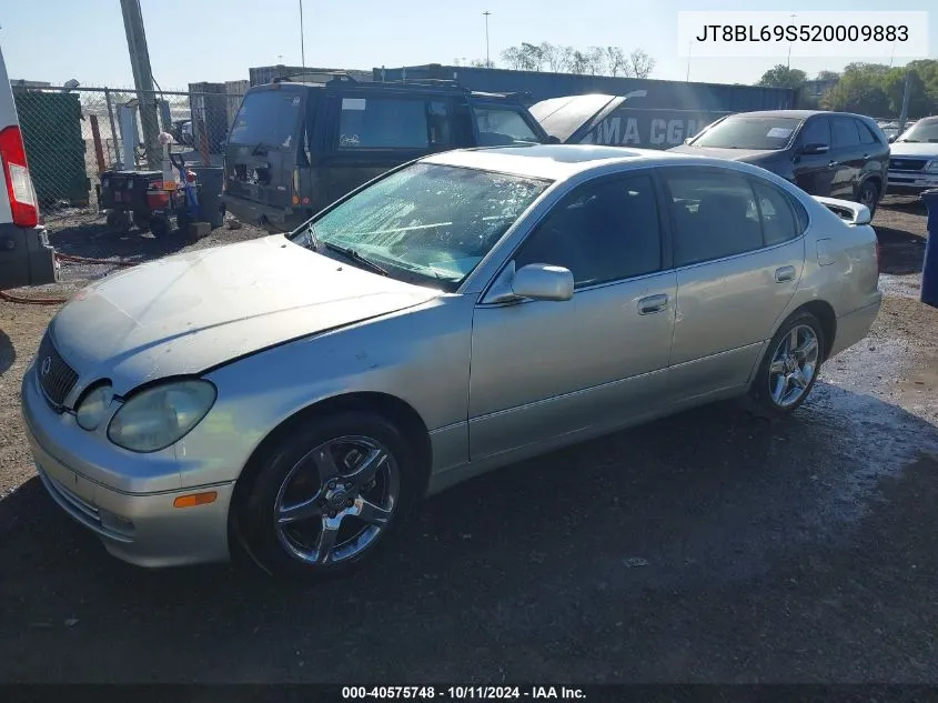 2002 Lexus Gs 430 VIN: JT8BL69S520009883 Lot: 40575748