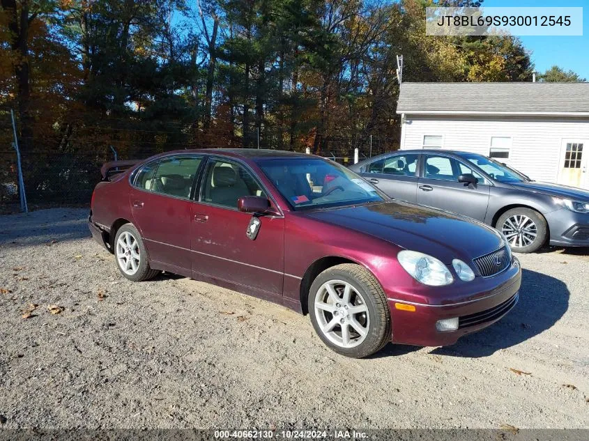 2003 Lexus Gs 430 VIN: JT8BL69S930012545 Lot: 40662130