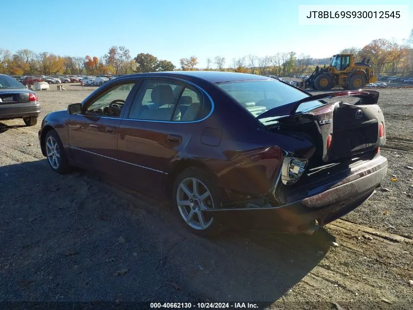 2003 Lexus Gs 430 VIN: JT8BL69S930012545 Lot: 40662130