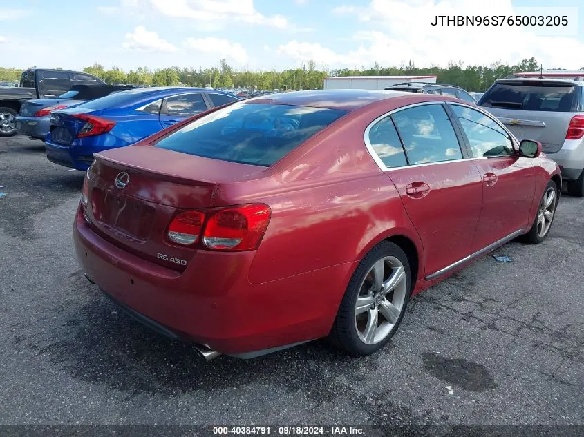 JTHBN96S765003205 2006 Lexus Gs 430