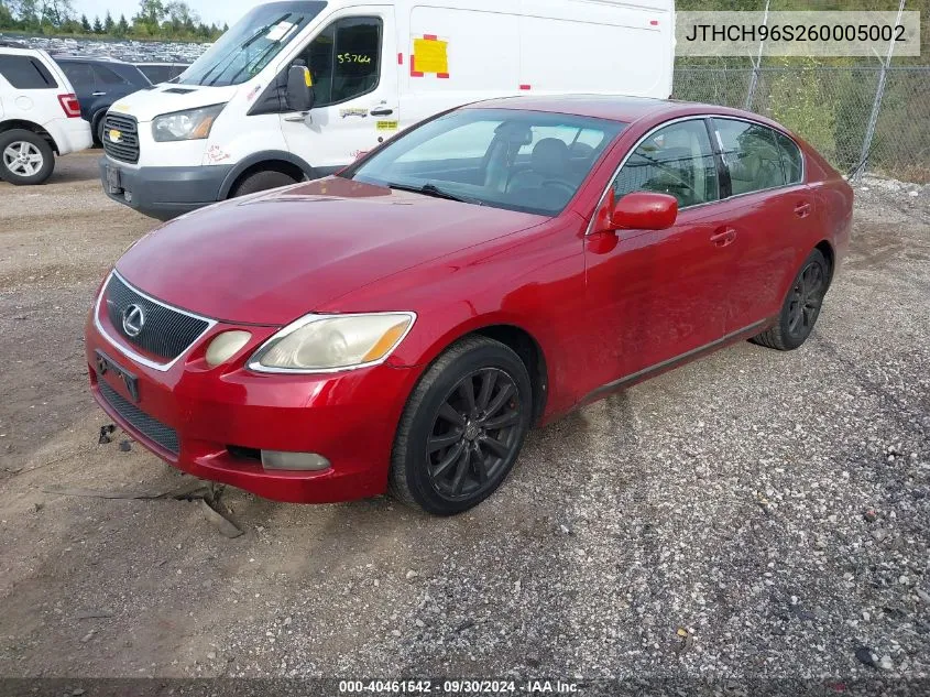 2006 Lexus Gs 300 VIN: JTHCH96S260005002 Lot: 40461542