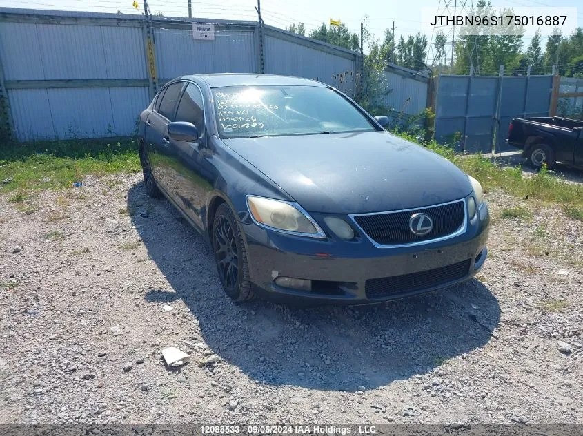 2007 Lexus Gs 430 VIN: JTHBN96S175016887 Lot: 12088533