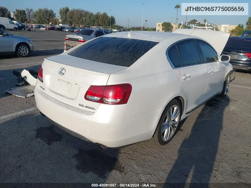 2007 Lexus Gs 450H VIN: JTHBC96S775005656 Lot: 40091887