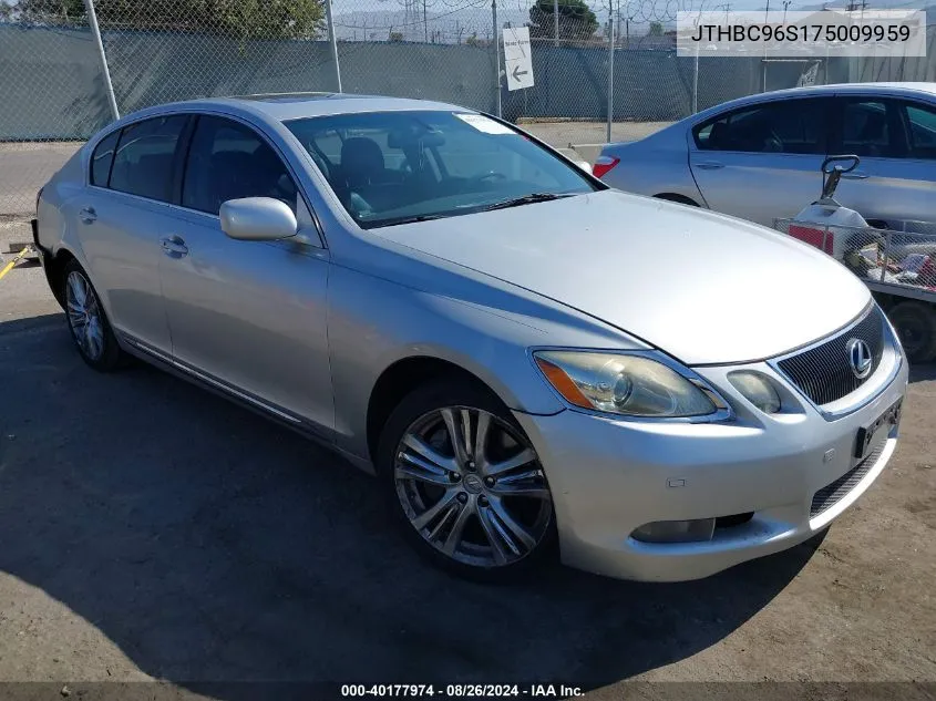 JTHBC96S175009959 2007 Lexus Gs 450H