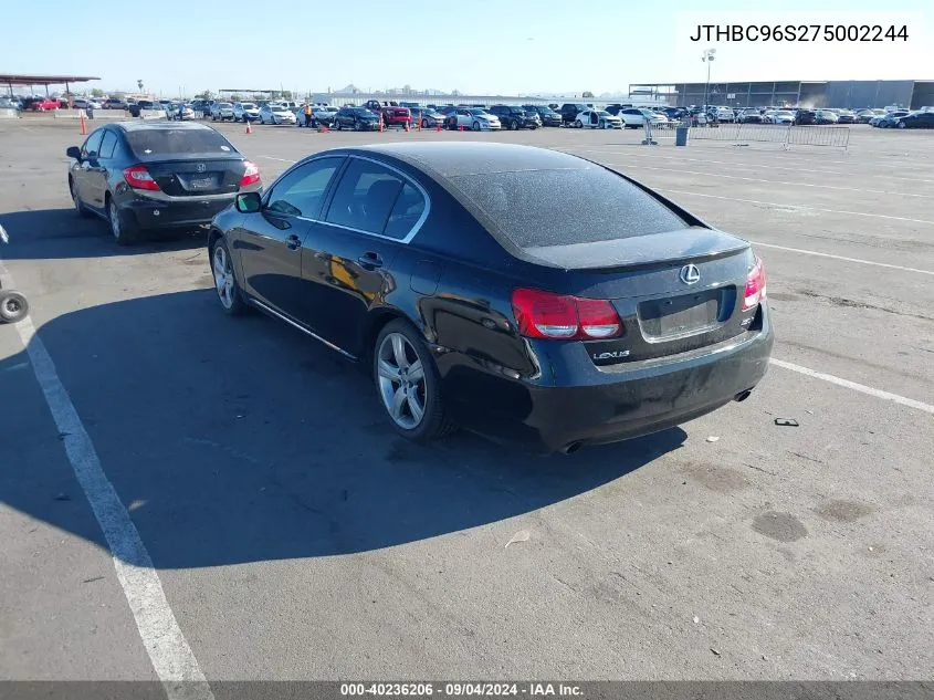 2007 Lexus Gs 450H VIN: JTHBC96S275002244 Lot: 40236206