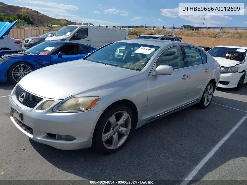 2007 Lexus Gs 350 VIN: JTHBE96S670012699 Lot: 40264894