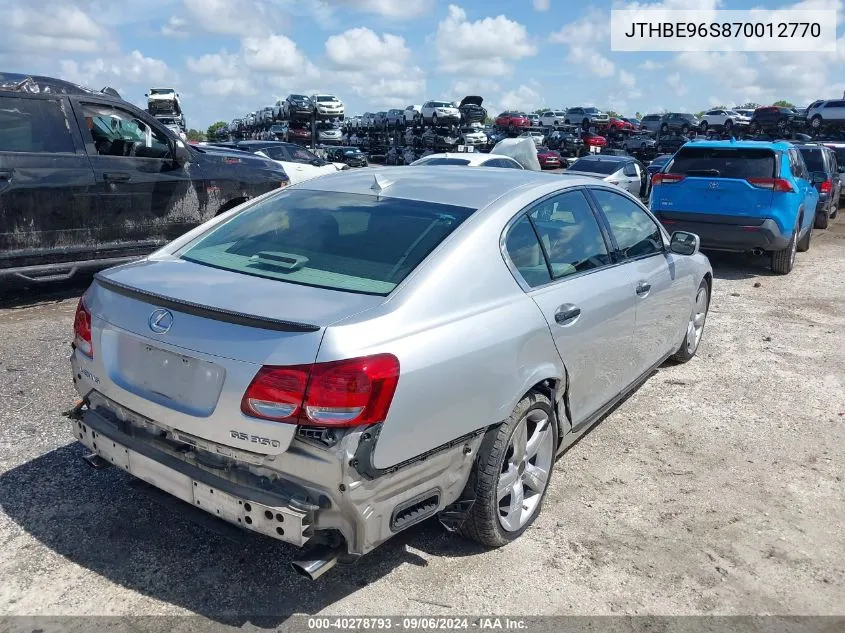 2007 Lexus Gs 350 VIN: JTHBE96S870012770 Lot: 40278793