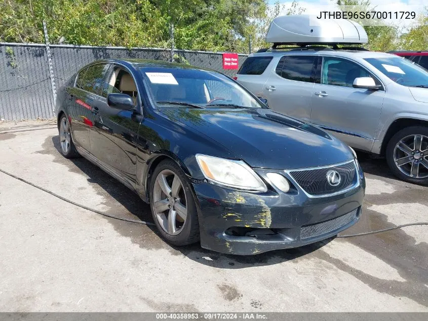 2007 Lexus Gs 350 VIN: JTHBE96S670011729 Lot: 40358953