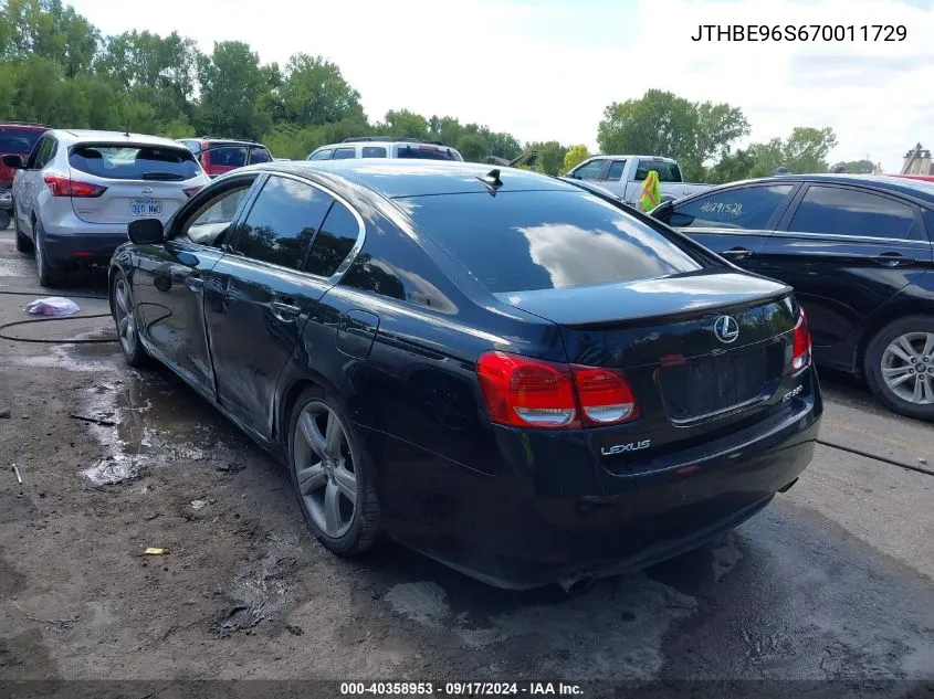 2007 Lexus Gs 350 VIN: JTHBE96S670011729 Lot: 40358953