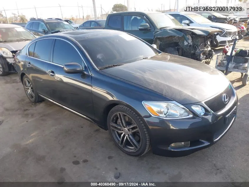 2007 Lexus Gs 350 VIN: JTHBE96S270017933 Lot: 40360490