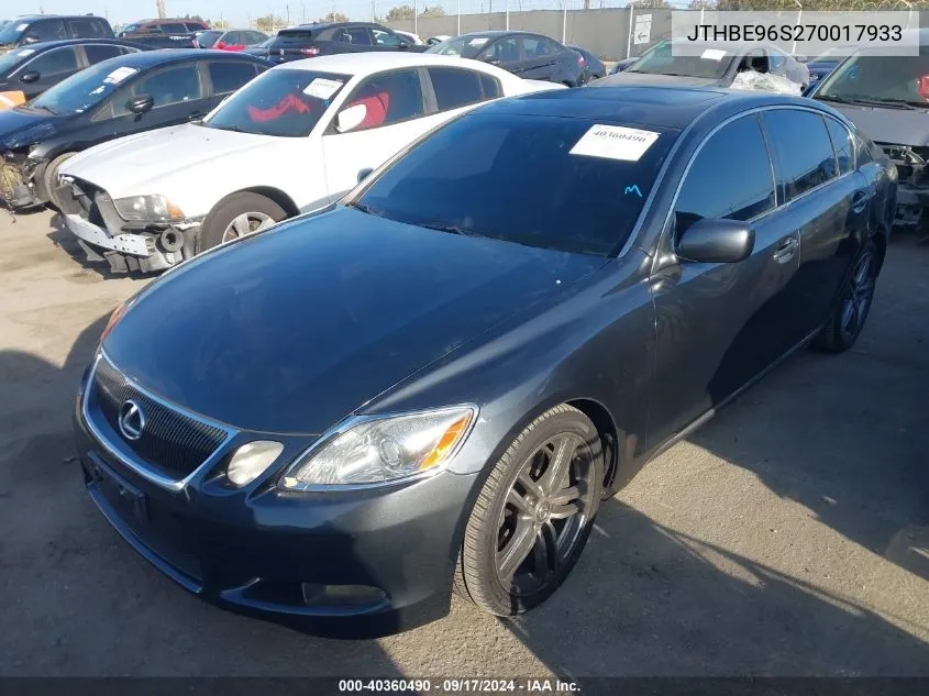 2007 Lexus Gs 350 VIN: JTHBE96S270017933 Lot: 40360490