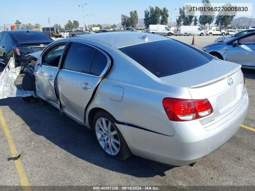 2007 Lexus Gs 350 VIN: JTHBE96S270008830 Lot: 40381326