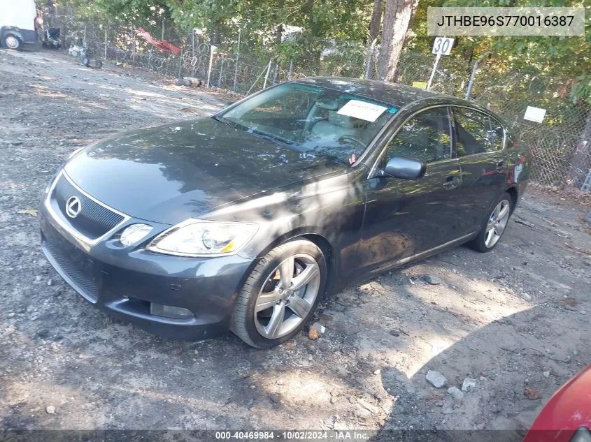 2007 Lexus Gs 350 VIN: JTHBE96S770016387 Lot: 40469984