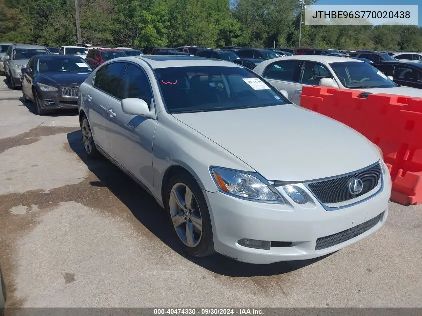 2007 Lexus Gs 350 VIN: JTHBE96S770020438 Lot: 40474330