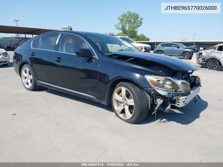 2007 Lexus Gs 350 VIN: JTHBE96S770026000 Lot: 40547619