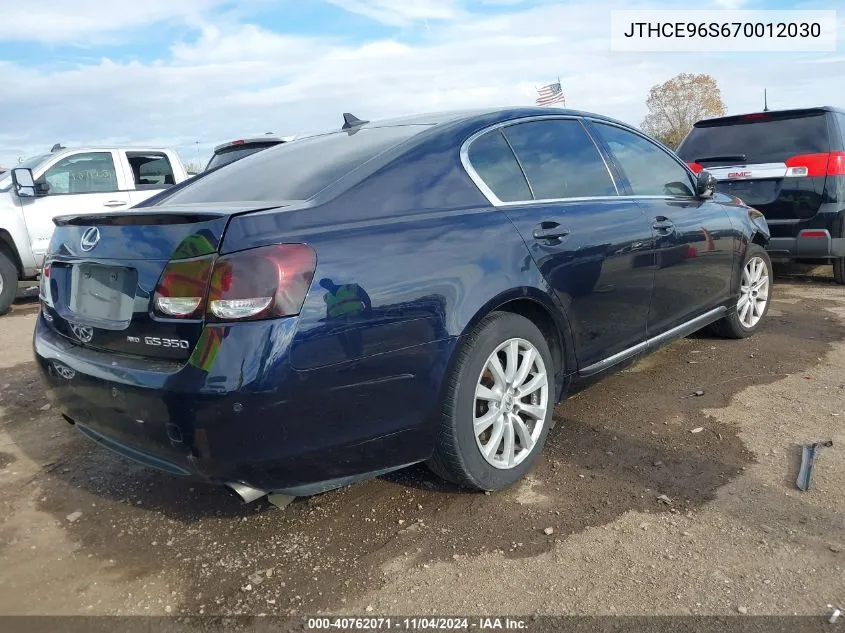 JTHCE96S670012030 2007 Lexus Gs 350