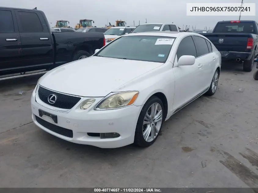 2007 Lexus Gs 450H VIN: JTHBC96SX75007241 Lot: 40774657