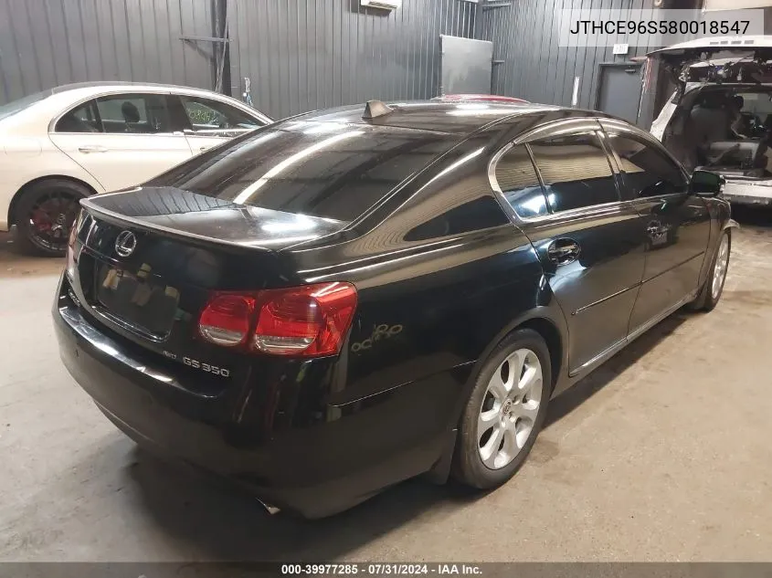 2008 Lexus Gs 350 VIN: JTHCE96S580018547 Lot: 39977285