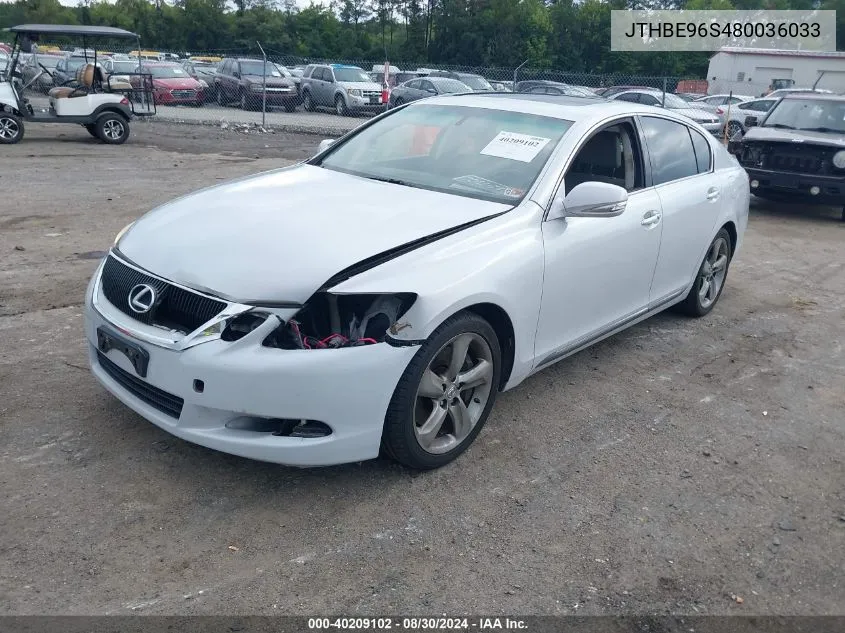 2008 Lexus Gs 350 VIN: JTHBE96S480036033 Lot: 40209102