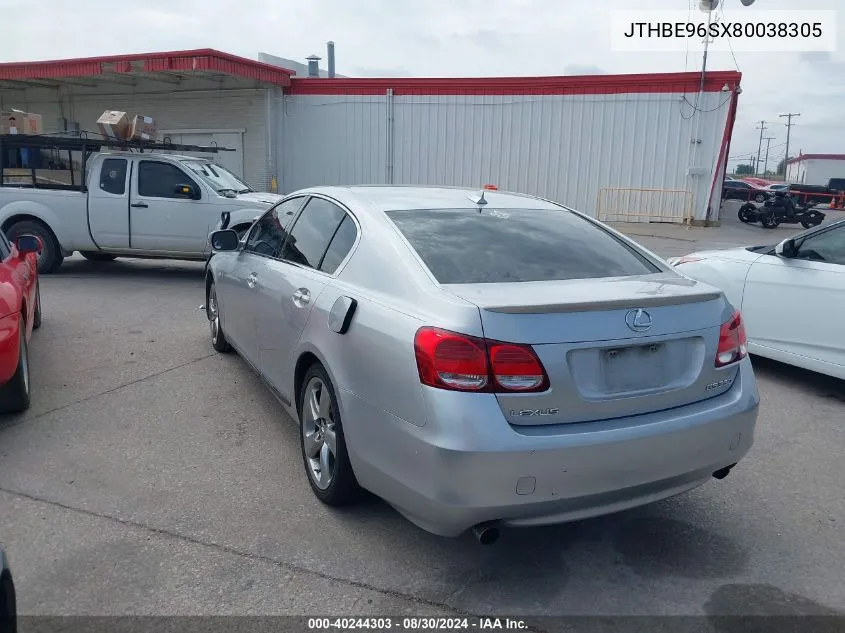 2008 Lexus Gs 350 VIN: JTHBE96SX80038305 Lot: 40244303