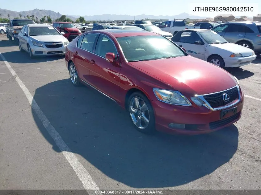 2008 Lexus Gs 350 VIN: JTHBE96S980042510 Lot: 40368317