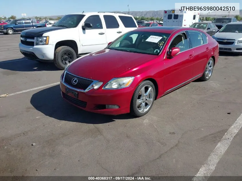 2008 Lexus Gs 350 VIN: JTHBE96S980042510 Lot: 40368317