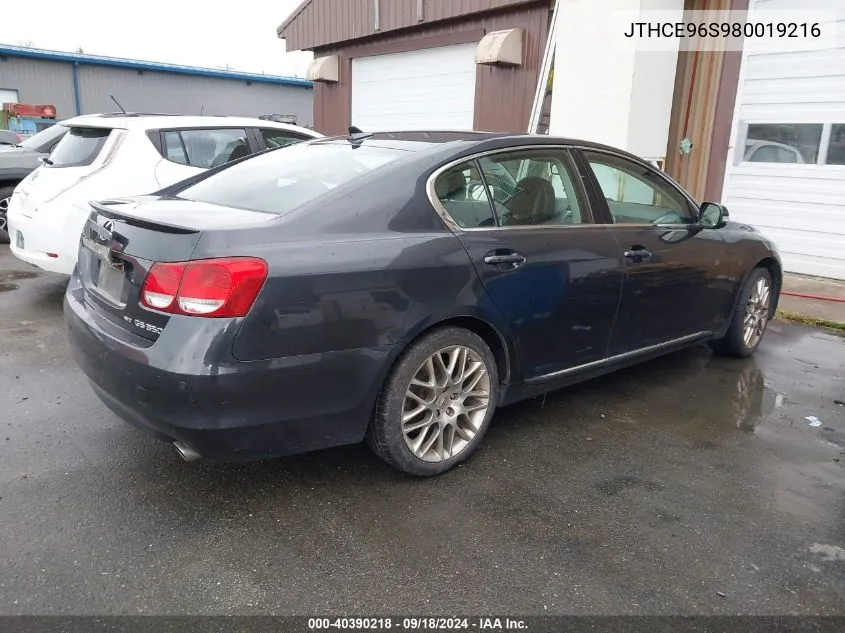 JTHCE96S980019216 2008 Lexus Gs 350