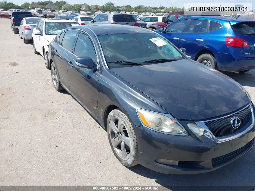 2008 Lexus Gs 350 VIN: JTHBE96S180036104 Lot: 40507502