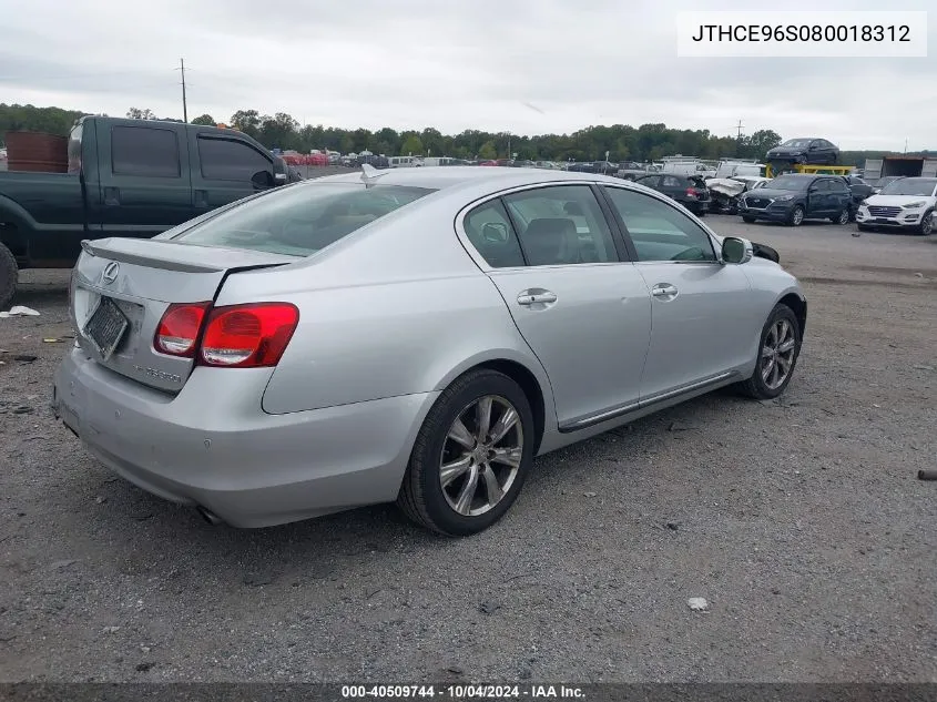 2008 Lexus Gs 350 VIN: JTHCE96S080018312 Lot: 40509744