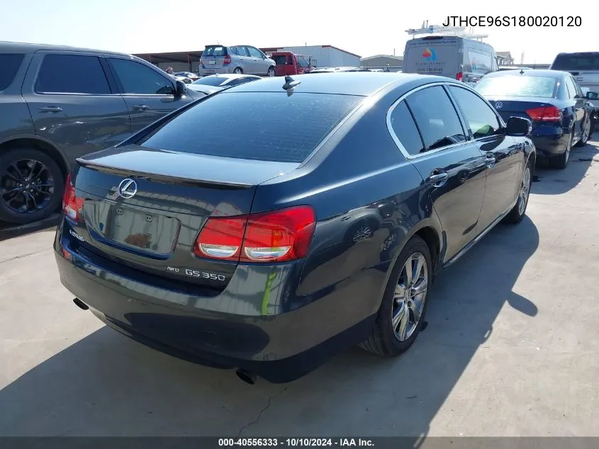 2008 Lexus Gs 350 VIN: JTHCE96S180020120 Lot: 40556333