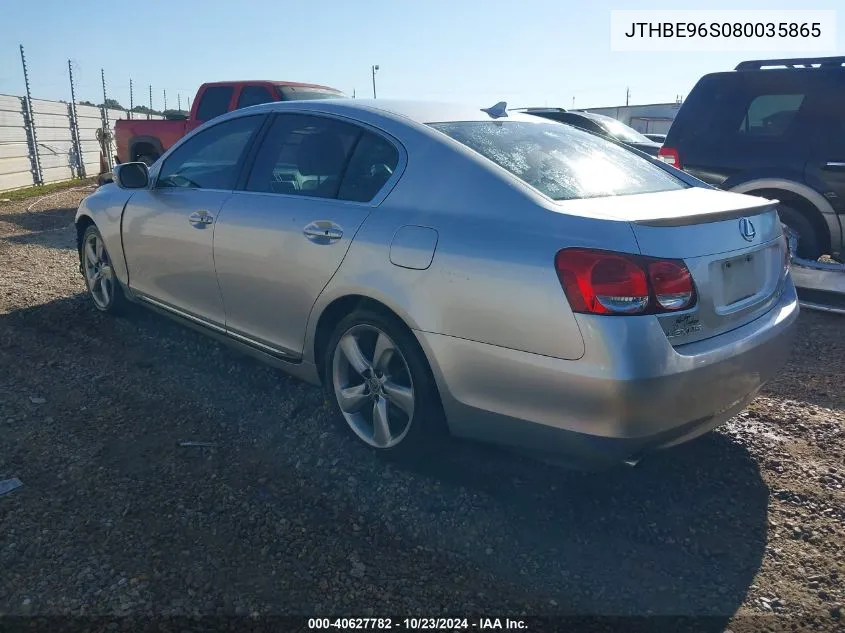 2008 Lexus Gs 350 VIN: JTHBE96S080035865 Lot: 40627782