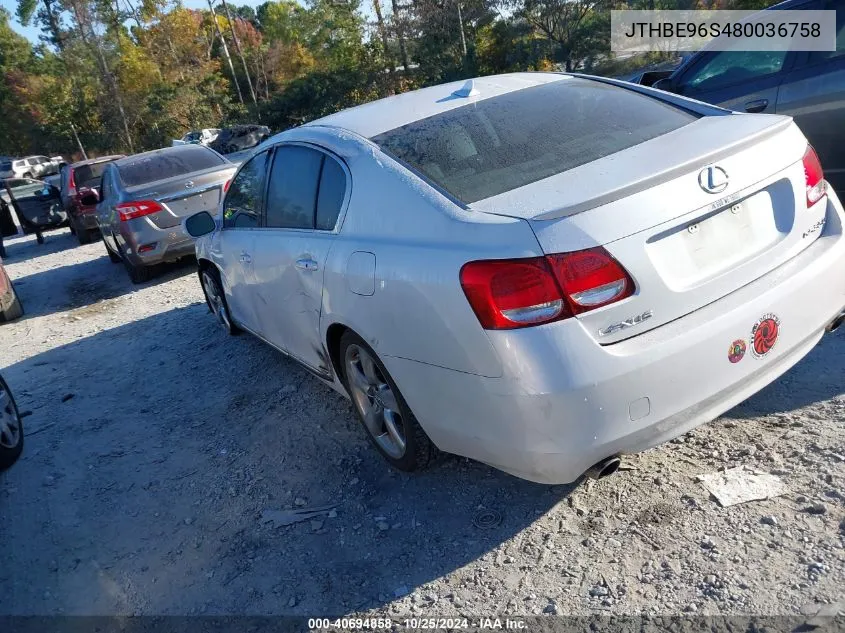 2008 Lexus Gs 350 VIN: JTHBE96S480036758 Lot: 40694858