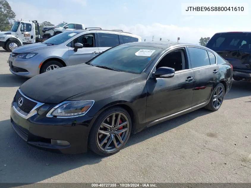 2008 Lexus Gs 350 VIN: JTHBE96S880041610 Lot: 40727355