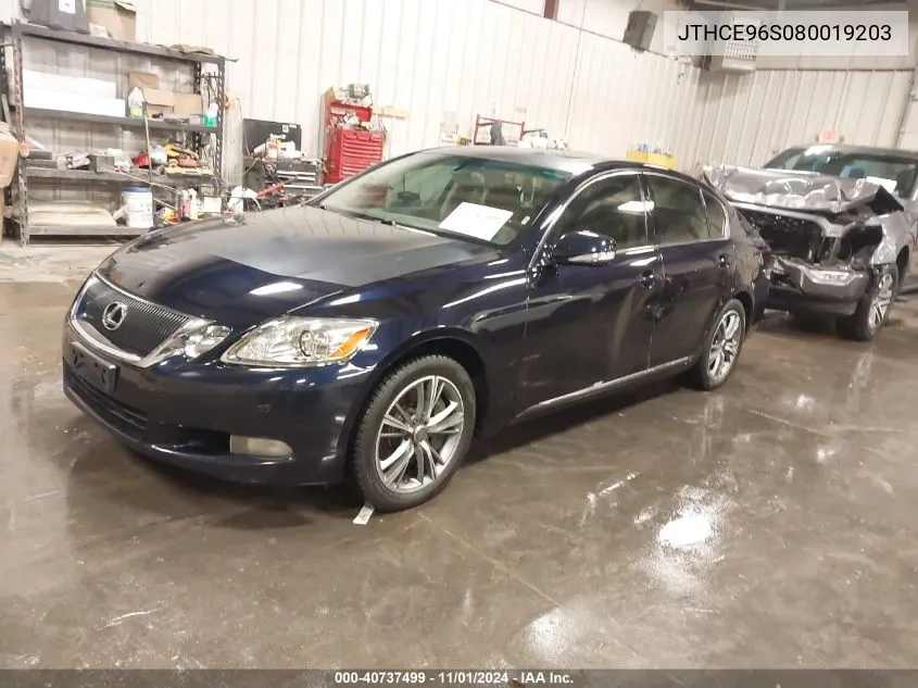 2008 Lexus Gs 350 VIN: JTHCE96S080019203 Lot: 40737499