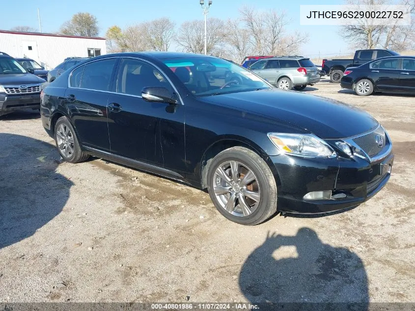 2009 Lexus Gs 350 VIN: JTHCE96S290022752 Lot: 40801986