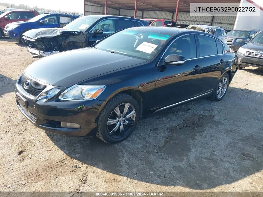 2009 Lexus Gs 350 VIN: JTHCE96S290022752 Lot: 40801986