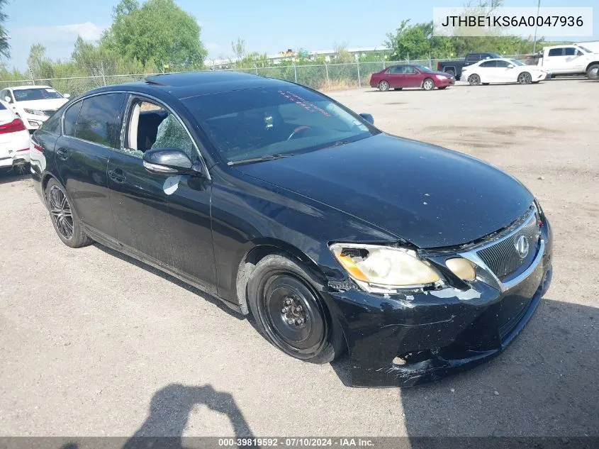 2010 Lexus Gs 350 VIN: JTHBE1KS6A0047936 Lot: 39819592