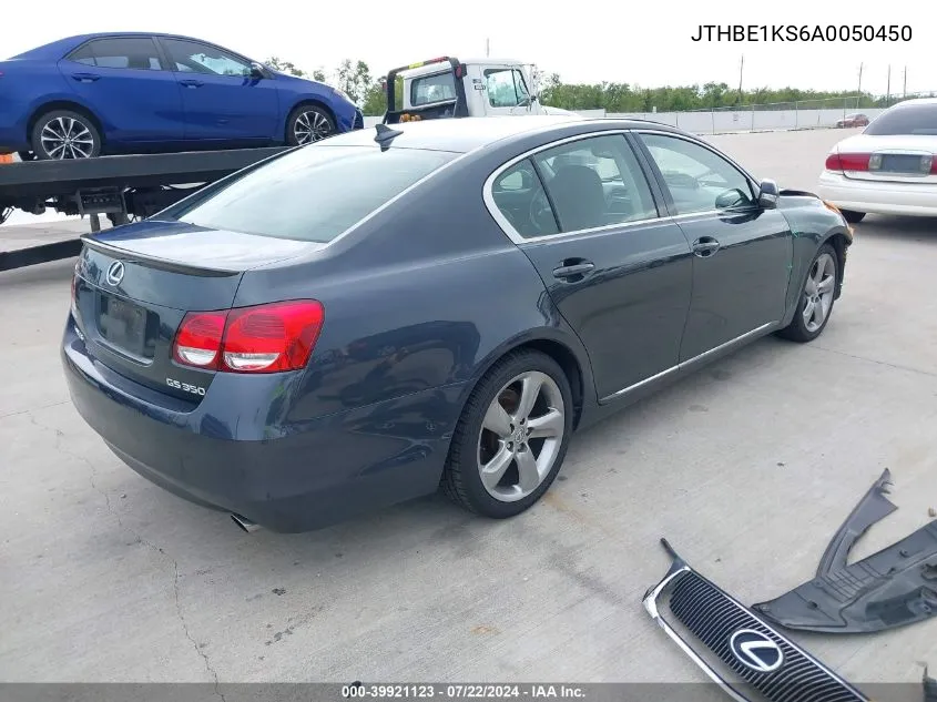 2010 Lexus Gs 350 VIN: JTHBE1KS6A0050450 Lot: 39921123