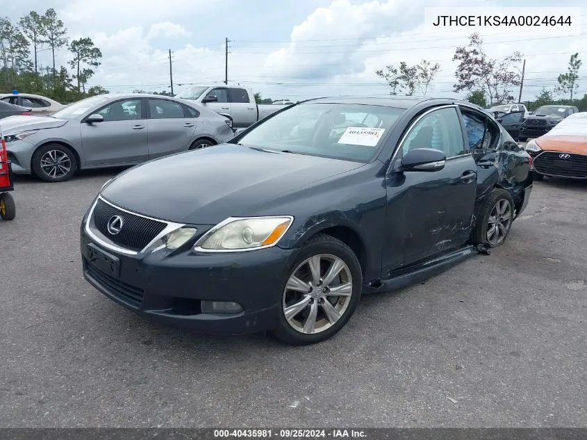 2010 Lexus Gs 350 VIN: JTHCE1KS4A0024644 Lot: 40435981