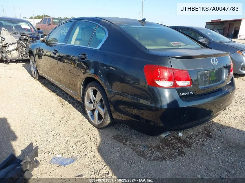 2010 Lexus Gs 350 VIN: JTHBE1KS7A0047783 Lot: 40703987